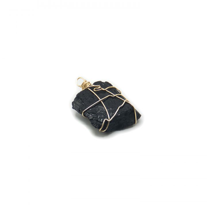 Black Tourmaline Wire Wrapped Pendant - Zambo Aroma