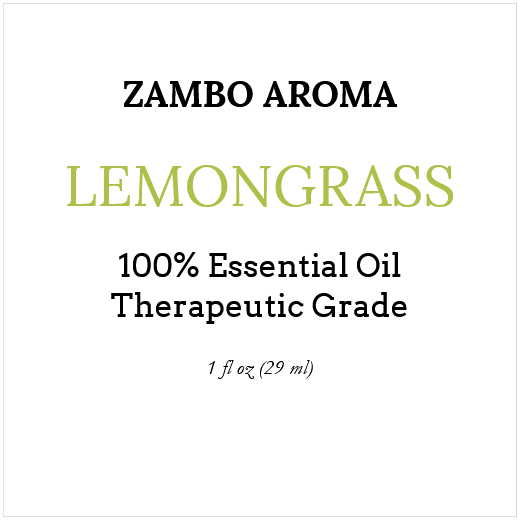 lemongrass essential oil label